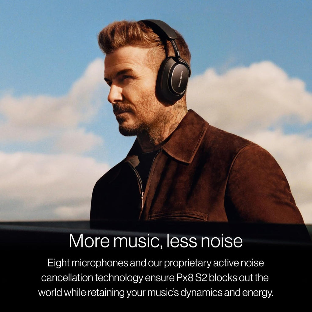 Bowers & Wilkins Px8 S2 Wireless Over-Ear Headphones  Active Noise Cancelling & Transparency Mode  High-Res Playback  30H Playtime with Quick Charge Support  Bluetooth Headphones  Onyx Black
