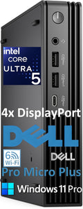 Dell Pro Micro Plus Mini PC (Next Gen OptiPlex 7000 MFF)  Bussiness Desktop Computer AI PC  Intel 14-Core Ultra 5 235T (Beat i7-13700T)  16GB DDR5  512GB SSD  WiFi 6  Bluetooth  4X DP  Windows 11 Pro