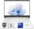 HP Ultrabook Laptop with Office 365 - Copilot AI - 1.2TB Storage - 8GB RAM - Intel Core | Thin & Portable  Anti-Glare Display  1TB OneDrive + 192GB SSD  win11  Fast Charge and 12hrs Battery  no Mouse