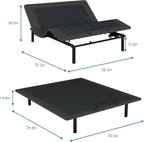Queen Adjustable Bed Frame with Wireless Remote, Dual Motors