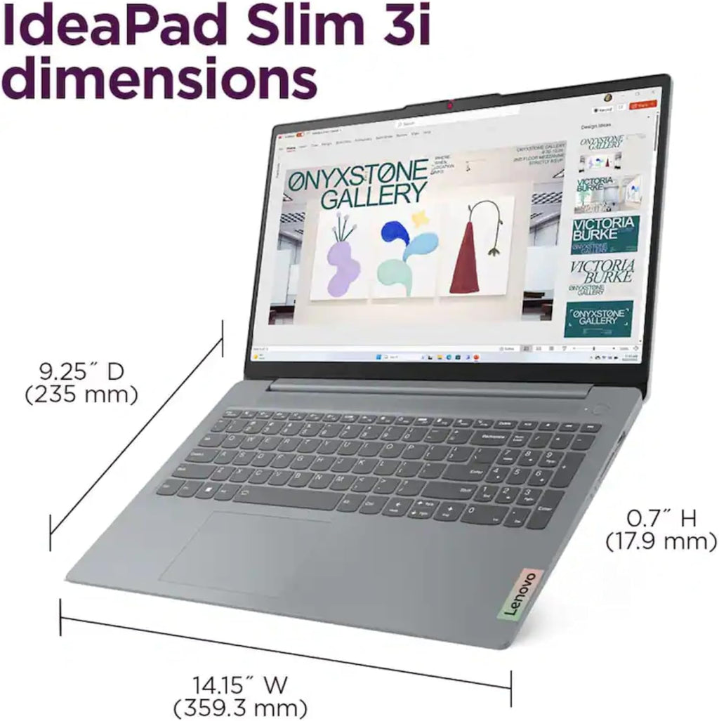 Lenovo IdeaPad Slim 3i - 15.6“ FHD Dispaly - Intel 4 Cores - Microsoft 365 Included - 1.1TB Storage | 128GB SSD and 1TB Cloud  Military-Grade  no Mouse | Learn  Work  Quality and Stream