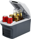 9 Quart (9 Liter) Portable Car Refrigerator & Warmer, 12V Thermoelectric Cooler/Heater for Cars, Trucks, Camping, Travel, Outdoor - Dual-Use Electric Cooler with Car Plug-In