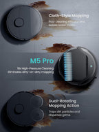 Lefant LiDAR Robot Vacuum and Mop, 18000Pa Suction, PSD 2.0 Smart Obstacle Avoidance, All-in-One Robot Vacuum 120 Day Self-Emptying, Auto Mop Washing, Drying&Refilling, Supports 2.4G/5G WiFi, M5 Pro