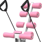 Deep Squat Machine for Home Gym, Pink, Glutes and Core Trainer with Resistance Bands, Squat Assist for Legs Workout