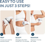 Vibro Sculpt 1.0 Body Sculpting Machine – Lymphatic Drainage Massager & Cellulite Massage Tool for Legs, Stomach & Arms – with Interchangeable Pads that Helps Improve Skin Texture