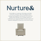 Nurture& Montauk Power Glider Recliner – Premium Nursery Recliner Chair with USB‑A/C, Adjustable Headrest & Gentle Glide, Stain‑Resistant Upholstery, Comfortable & Space‑Smart, Ivory