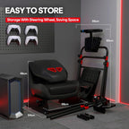RACGTING Racing Simulator Cockpit, Foldable Seat, Logitech/Thrustmaster