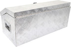 30 Aluminum Trailer Tool Box Chest box Pickup Truck Bed Storage Toolboxes Organizer Side Handle, Lock w/ 2 Keys, Silver