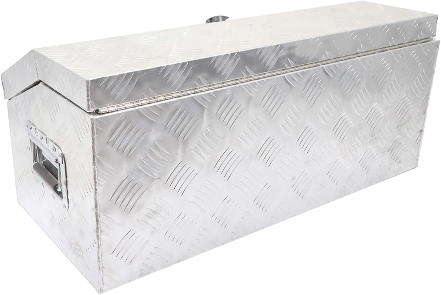 30 Aluminum Trailer Tool Box Chest box Pickup Truck Bed Storage Toolboxes Organizer Side Handle, Lock w/ 2 Keys, Silver