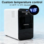 Wine Preservation System – Wine Saver & Dispenser with Adjustable Temperature Control, Preserves Wine Freshness & Flavor, for Home, Office & Hotel, Without Removing Corks (White)