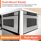 Sharp SMD2420MS 24-Inch Built-In Microwave Drawer Oven, 1.2 Cu. Ft, Stainless Steel, Touch Control Panel, Sensor Cook Technology, Under-Counter Installation