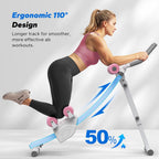 MERACH Ab Machine, Adjustable Ab Trainer Machine, AB Workout Equipment for Home Gym, Independent Dual Tracks for Mountain Climber, Foldable for Home Exercise, Load Capacity 440 LBS