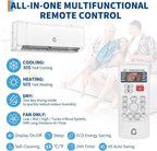 Mini Split Air Conditioner 9000 BTU with 18.5 SEER2 Efficiency, Smart Split Unit AC Cooling/Heating Up to 450 Sq.Ft, Inverter Tech Ductless Air Conditioner with WiFi & Remote Control