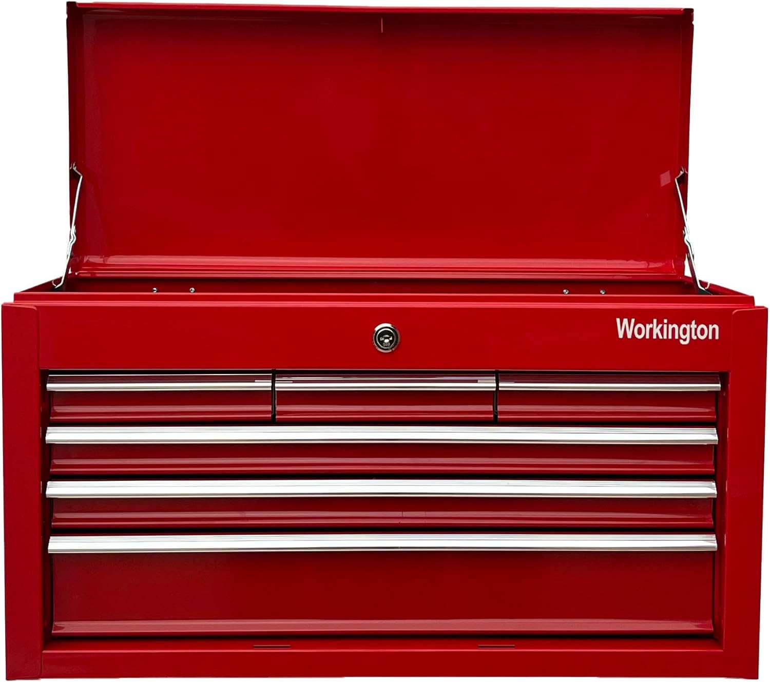 Workington Portable Metal Tool Chest with 6 Drawers, 24" 6-Drawer Tool Chest Cabinet with Ball Bearing Drawer Slides, Steel Tool Storage Box Organizer 4005 Red