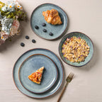 AmorArc Ceramic Dinnerware Sets,Handmade Reactive Glaze Stoneware Plates and Bowls Sets,Highly Scratch Resistant | Dishwasher & Microwave Safe Dishes Set,Service for 8 (24pc)
