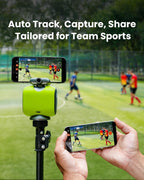 XbotGo Chameleon AI Auto Sports Action Camera - 4K 60FPS Soccer Camera and Basketball Tracking Camera for Team Sports  Live Streaming  No Subscription  Works with iOS & Android (Lava Graphite)