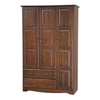 100% Solid Wood Grand Wardrobe Armoire - Mocha