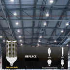 4 pack 120W LED Corn Light Bulb(1200W Equivalent ) ,Commercial Grade DayLight 5000K E26/E39 15900LM Medium Mogul Base LED Lamp,Large Area Lights For Outdoor Indoor Garage Warehouse Factory Bay Light