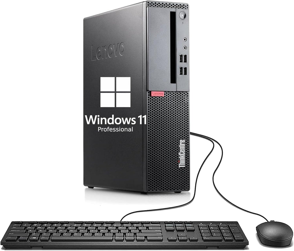 Lenovo ThinkCentre M710S SFF Desktop Computer PC, 6th Gen Core 3.70GHz, 8GB RAM, 256GB SSD, VGA, Keyboard and Mouse, WiFi, BT, Windows 11 Pro (Renewed)