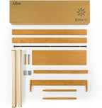 Zinus Allen Mid Century Wood Platform Bed Frame, Solid Wood Foundation, Wood Slat Support, No Box Spring Needed, Easy Assembly, Queen