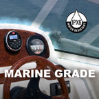 BOSS Audio Systems MGR350B Marine Boat Stereo Gauge Receiver – Bluetooth Head Unit  No CD DVD Player  Built-in 4 Channel Amplifier  Weatherproof  USB  USB Charging