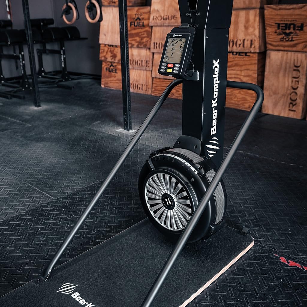 Bear KompleX MAX Trainer Machine - Indoor Trainer Equipment with Floor Stand and Wall-Mount Included, Full Body Workout Cardio, 10-Level Air Resistance System, Home Gym Fitness Equipment for Crossfit