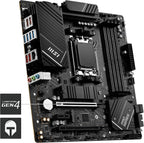 MSI PRO B650M-A WiFi V1 Motherboard, Micro-ATX - Supports AMD Ryzen 9000/8000 / 7000 Series Processors, AM5 - DDR5 Memory Boost 6000+MHz/OC, 2 x PCIe 4.0 x16, 2 x M.2 Gen4, 2.5G LAN
