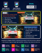 ROVE R2-4K Dual PRO Dash Cam Front and Rear  True 4K+2K Dash Camera for Cars  STARVIS 2 IMX678 + IMX675 Sensors  Free 128GB Card + CPL  WiFi 6 - up to 30MB/s Download Speed  3" IPS  24Hr Parking Mode