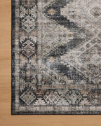 Loloi Amber Lewis Josie Collection JOS-04 Ink/Earth 9'-0" x 12'-0", .13" Pile Height, Low Profile, Machine Washable, Area Rug