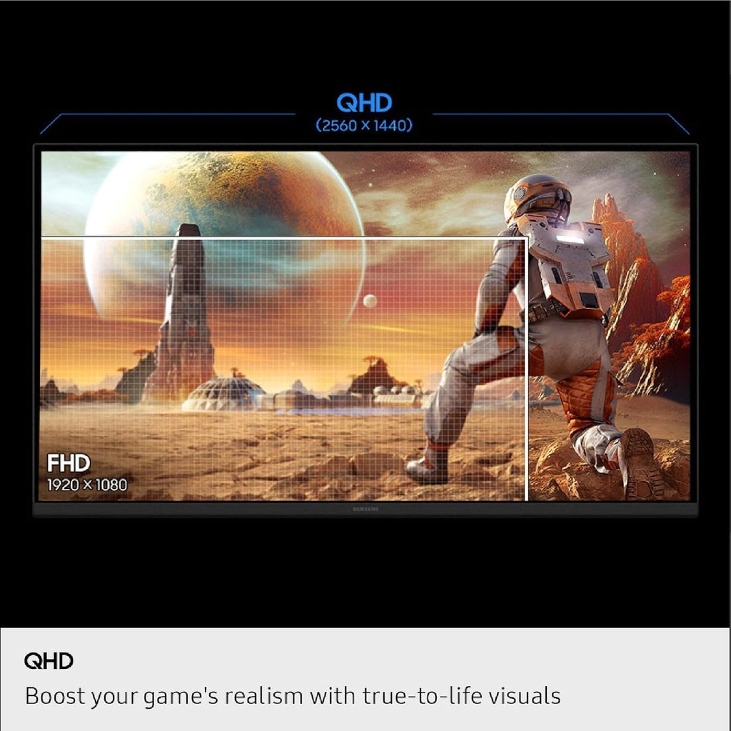 Samsung 32” Odyssey G5 G50F QHD Resolution Gaming Monitor  180Hz Refresh Rate  Fast IPS Panel  HDR10  NVIDIA G-Sync Compatible  1ms Response Time (GtG)  AMD FreeSync™  Adjustable Stand  LS32FG502ENXZA