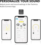 Technics Reference Class Hi-Fi Wireless Earbuds, Dolby Atmos with Head Tracking, Adaptive Noise Cancelling, 3 Device Multipoint, 10-hr Battery, Wireless Charging, Improved Fit - EAH-AZ100-S (Silver)