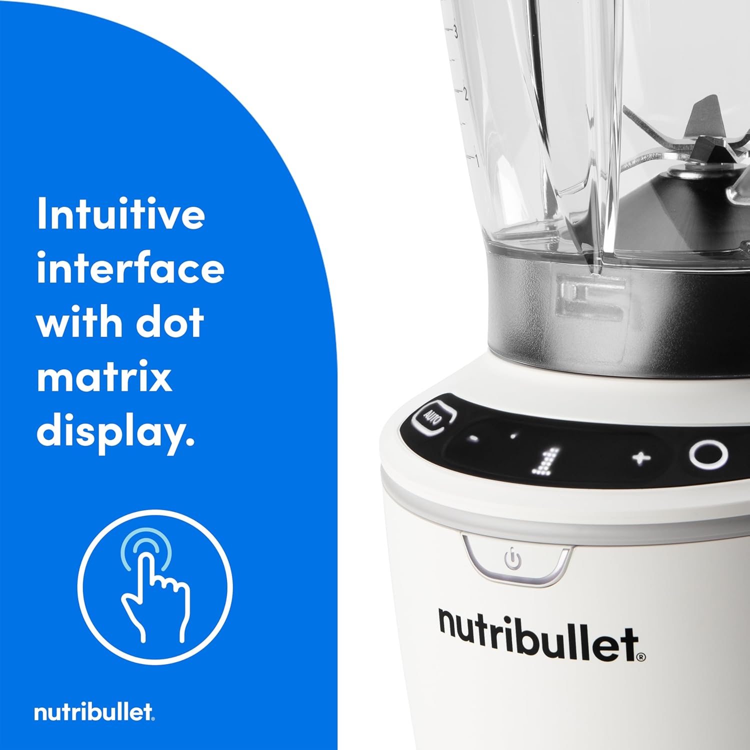 nutribullet SmartSense Blender Combo, 1400W, 64oz Pitcher, 32oz & 24oz Cups, 5-Speed, Smoothies, Ice and Frozen Fruit, Nut Milk, Soup, Matte White, NBF50700AW