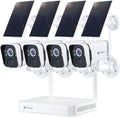 Kittyhok Solar Home Security Camera System  4pcs 2k Ultra Solar Security Cameras Wireless Outdoor  Smart Human Detection  Spotlight  Forever Power  10CH NVR  60 Days Local Storage  0 Monthly Fee