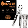 Gerber Gear Dual-Force Multitool - Heavy Duty, Center Axis Driver, Blunt Nose Pliers with Saw, Wire Cutters, Bit Storage, and More - Multi