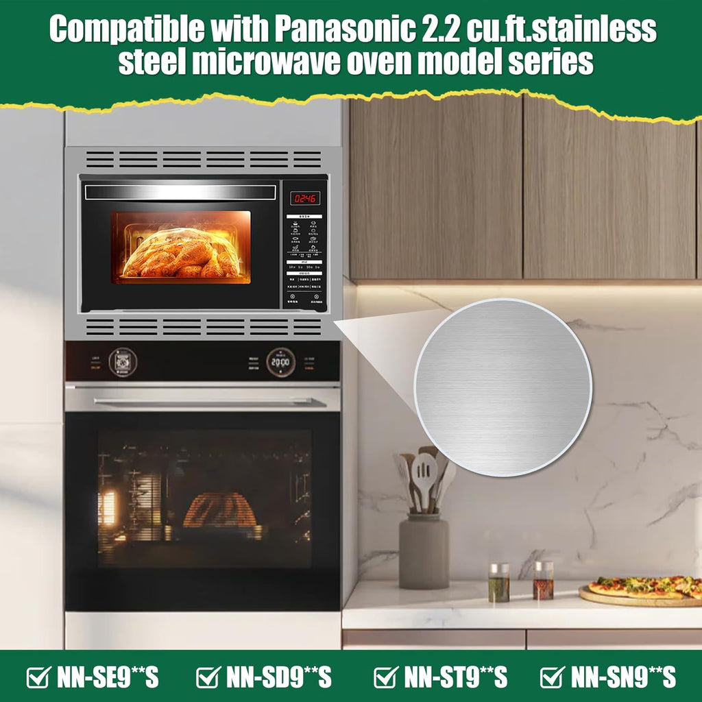 NN-TK932SS 30-inch Microwave Trim Kit Compatible with Panasonic Microwave Ovens, for 2.2 Cu Ft Microwave Oven, Built-in Stainless Steel 30" Microwave Trim Kit for NN-SE9-S, NN-SD9-S, NN-SN9-S,NN-ST9-S