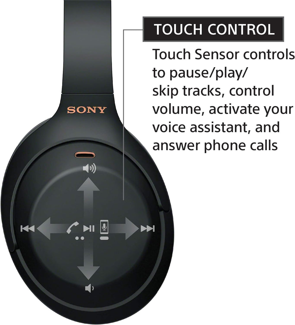 Sony WH-1000XM4 Wireless Premium Noise Canceling Overhead Headphones with Mic for Phone-Call and Alexa Voice Control  Black WH1000XM4