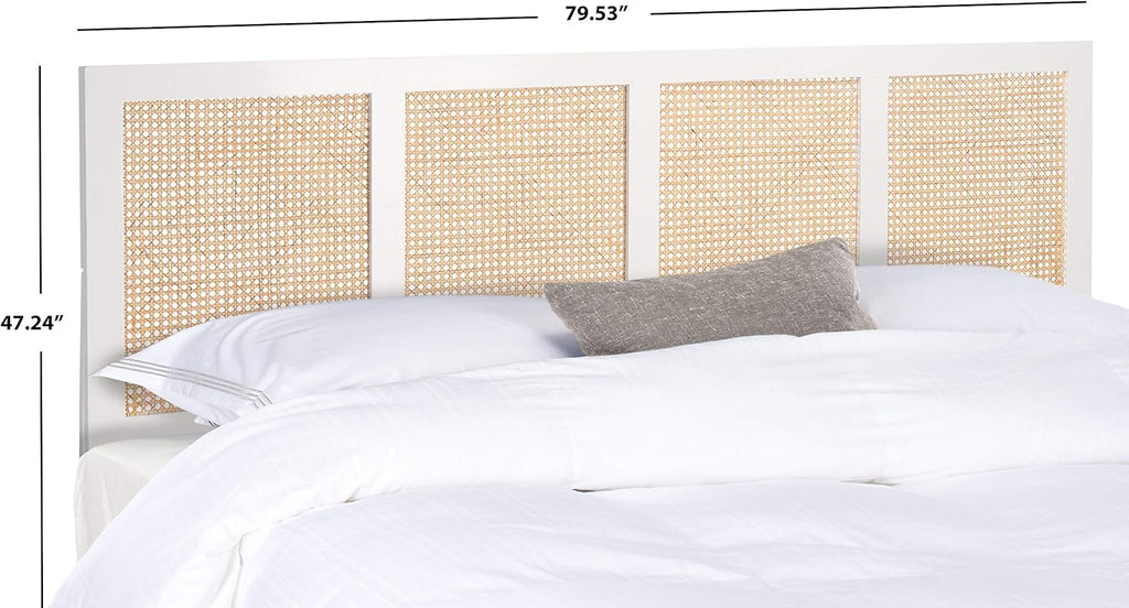Safavieh Home Collection Vienna White Wash Cane King Headboard Platform