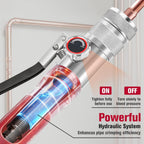 Hydraulic Tube Expander, HVAC Copper Swaging Tool Kit for 3/8 to 1-1/8 Inch OD, 7 Pipe Expander Heads, Pipe Cutter, Deburring Tool for Soft Copper and Aluminum Pipes