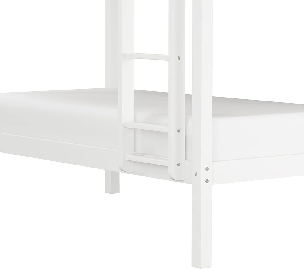 Hillsdale Kids and Teens Caspian Twin Bunk Bed, Twin/Twin, White