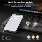 TOZO NC20 Active Noise Cancelling Wireless Earbuds, LDAC Hi-Res Sound Bluetooth Headphones, 6 Mics AI Call Ear Buds 80H Playtime, Dual Pairing, 32 EQ via App, IPX8 Waterproof, Wireless Charging Case