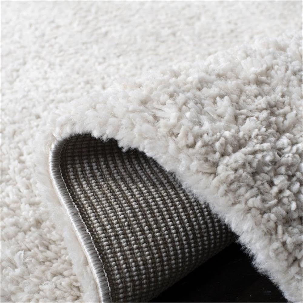 SAFAVIEH August Shag Collection Area Rug - 9' x 12', Beige, Solid Design, Non-Shedding & Easy Care, 1.2-inch Thick Ideal for High Traffic Areas in Living Room, Bedroom (AUG900D)