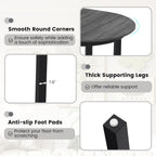 Giantex 43" Wooden Dining Table for 2-4 People, Oval Kitchen Table w/Rubber Wood Legs, Farmhouse Dining Room Desk for Small Place Apartment, Home Office Living Room Furniture, Load 260 LBS