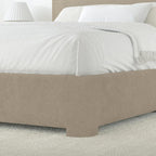 BarnFurin Queen Bed Frame with Headboard, Boucle Upholstered Platform Bed Frame, Luxurious Soft Rounded Corners, No Box Spring Required, Non-Slip and Noise-Free, Easy Assembly, Beige