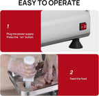 Commercial Electric Meat Grinder #22, 1.2HP Heavy Duty Stainless Steel Meat Mincer with 2 Blades, 2 Plates & 3 Stuffing Tubes,Sausage Stuffer Machine for Home Kitchen & Restaurant Use