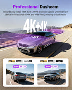 Vantrue S1 Pro Max AI Dash Cam 4K+4K w/ADAS & BSD  Dual STARVIS 2 Dash cam Front and Rear  2 Channel HDR Dashcam  PlatePix Night Vision  5G WiFi  Voice Control  GPS  24H Buffered Parking Mode  1TB Max