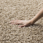 SAFAVIEH Area Rug 9x12 - Athens Shag Collection - Large - Beige, Non-Shedding & Easy to Clean, Ideal for Living Room, Bedroom, Dining Space (SGA119G)
