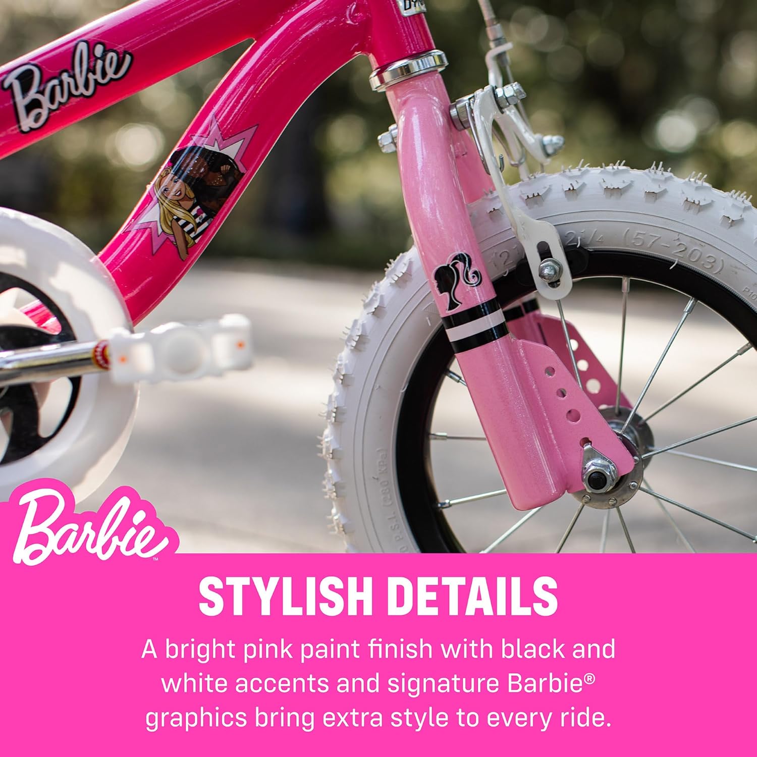 Dynacraft Barbie 16-inch Girls' Bike for Kids Ages 5-7 Years - Fun and Stylish Design, Sturdy and Durable, Perfect for Kids Learning to Ride, Easy to Assemble, Ideal for Young Riders