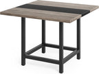 LITTLE TREE 39-Inch Square Small Conference Room Table for 4 People, Wood Computer Desk for Home Office, Small Space (Chair not Included)