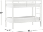 Hillsdale Kids and Teens Caspian Twin Bunk Bed, Twin/Twin, White