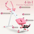 Ab Machine, Adjustable Ab Workout Equipment at Home Gym, Foldable Ab Trainer Machine for Core Strength Training with LCD Display